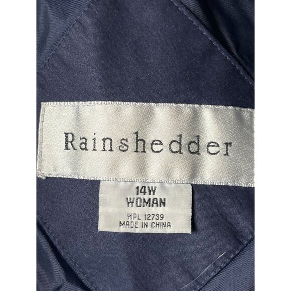 Vintage 80's Navy Blue Rainshedder Jacket, Women's Size 14W - Picture 12 of 13